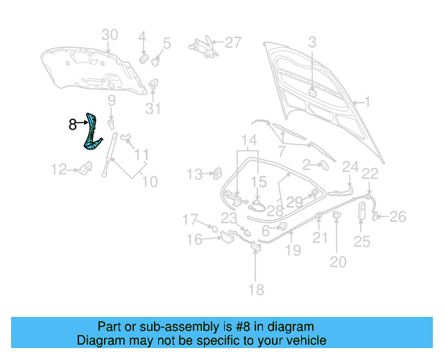 Hinge 3D0-823-301-F - View 3