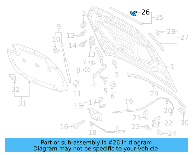 Front Seal Clip 3D0-823-717 - View 12
