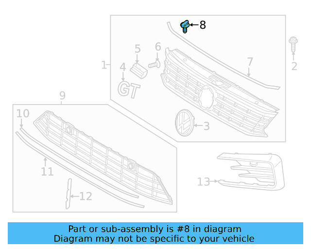 Front Seal Clip 3D0-823-717 - View 40
