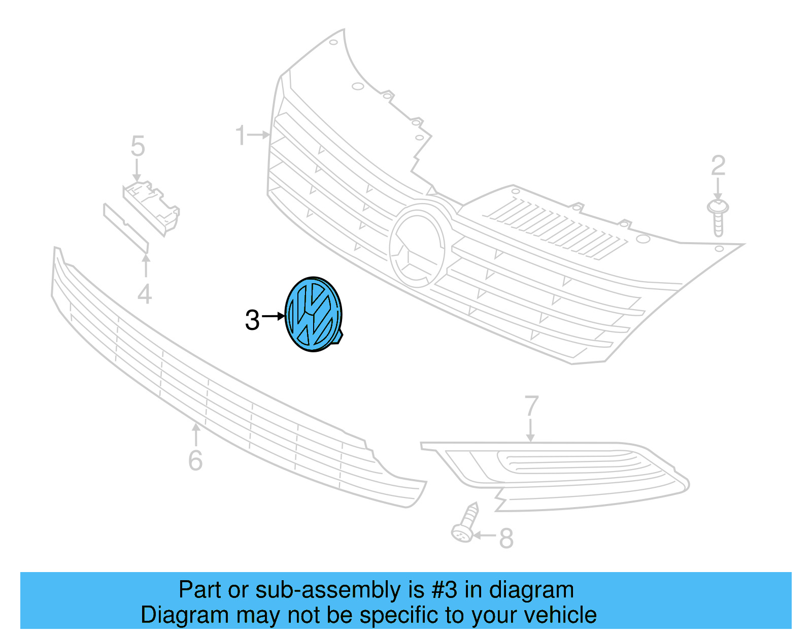 Emblem 3C8-853-601-A-FXC - View 9
