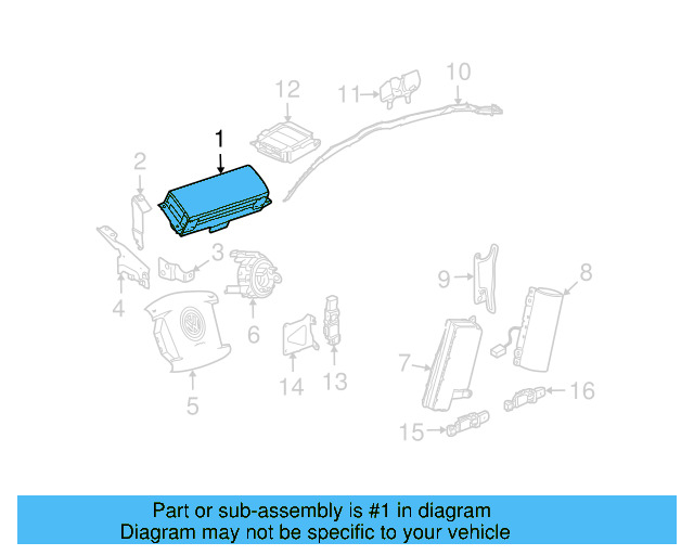 Passenger Inflator Module 3D0-880-204-D - View 2