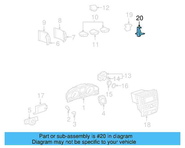 Sensor Bracket 3D0-907-324-C - View 2
