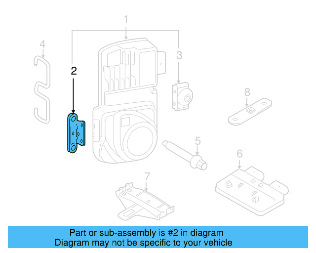 Distance Sensor Bracket 3D0-907-574-G - View 2