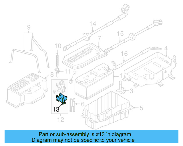 Battery Relay Cap 3D0-919-083 - View 3