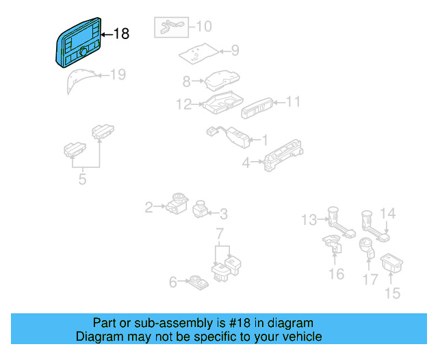 Dash Control Unit 3D0-919-158-F-5W8 - View 3