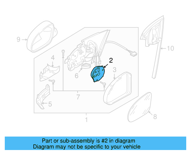 Adjust Motor 3D0-959-578-B - View 45