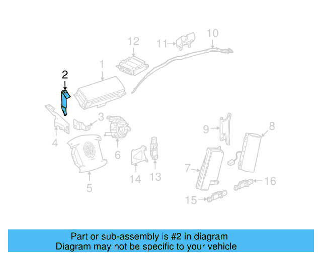 Passenger Air Bag Support 3D1-880-993 - View 4