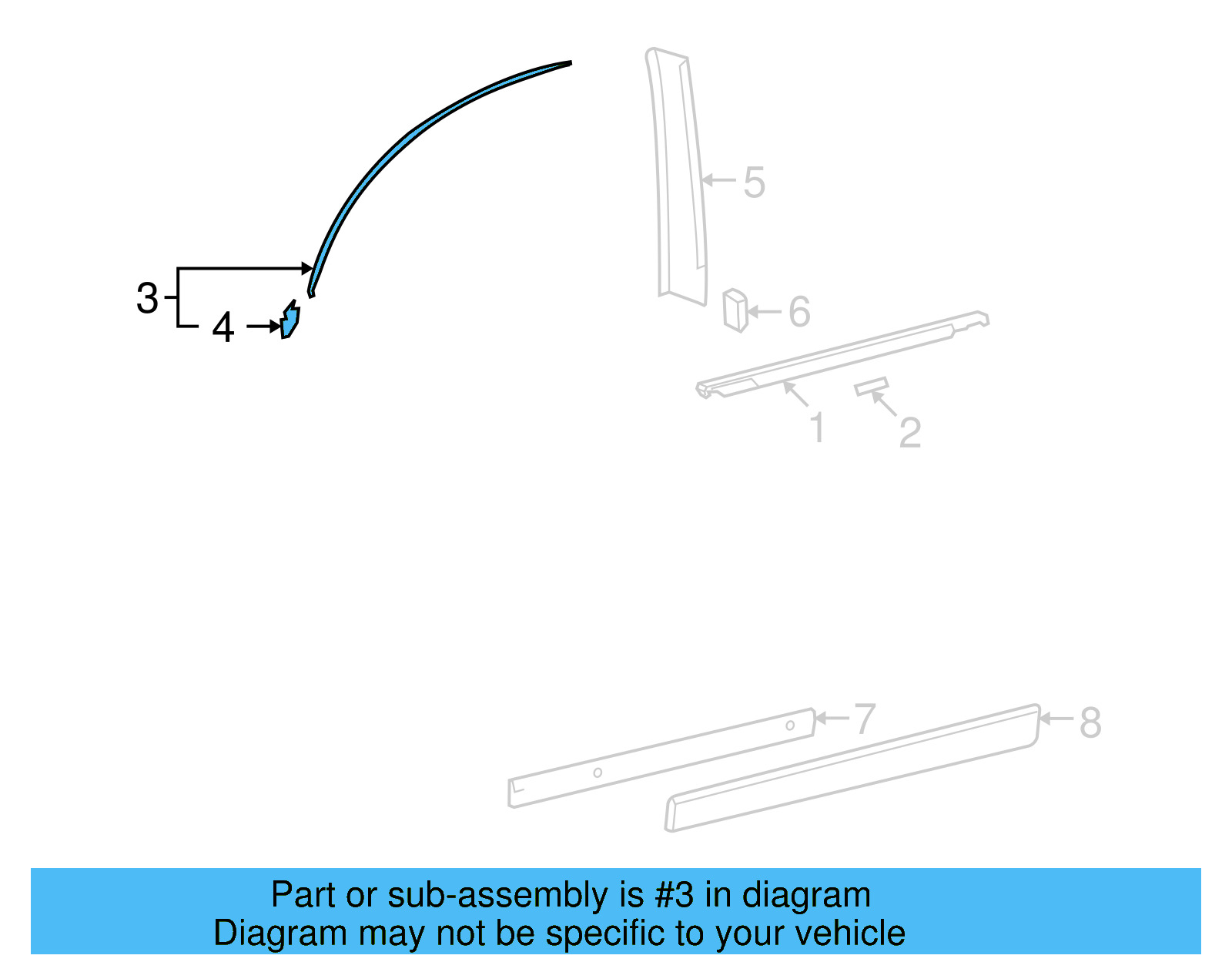 Frame Trim 3D4-837-542-K-7Z7 - View 4