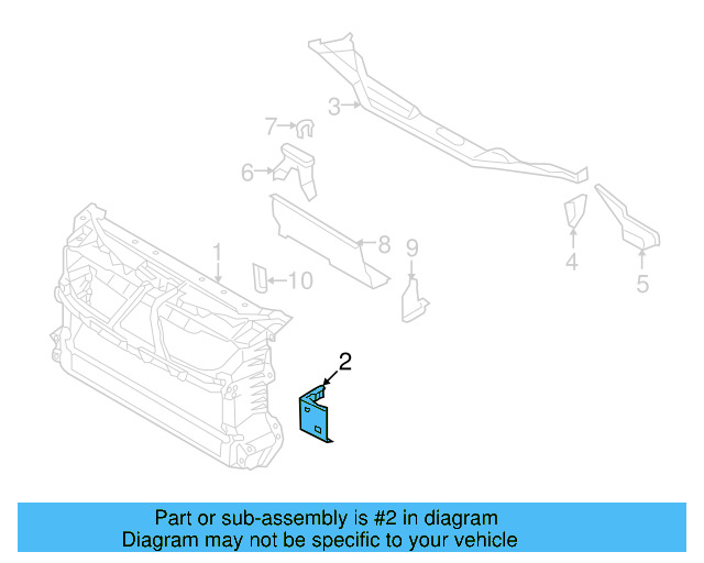 Radiator Support Mount Bracket 3D5-805-658-B