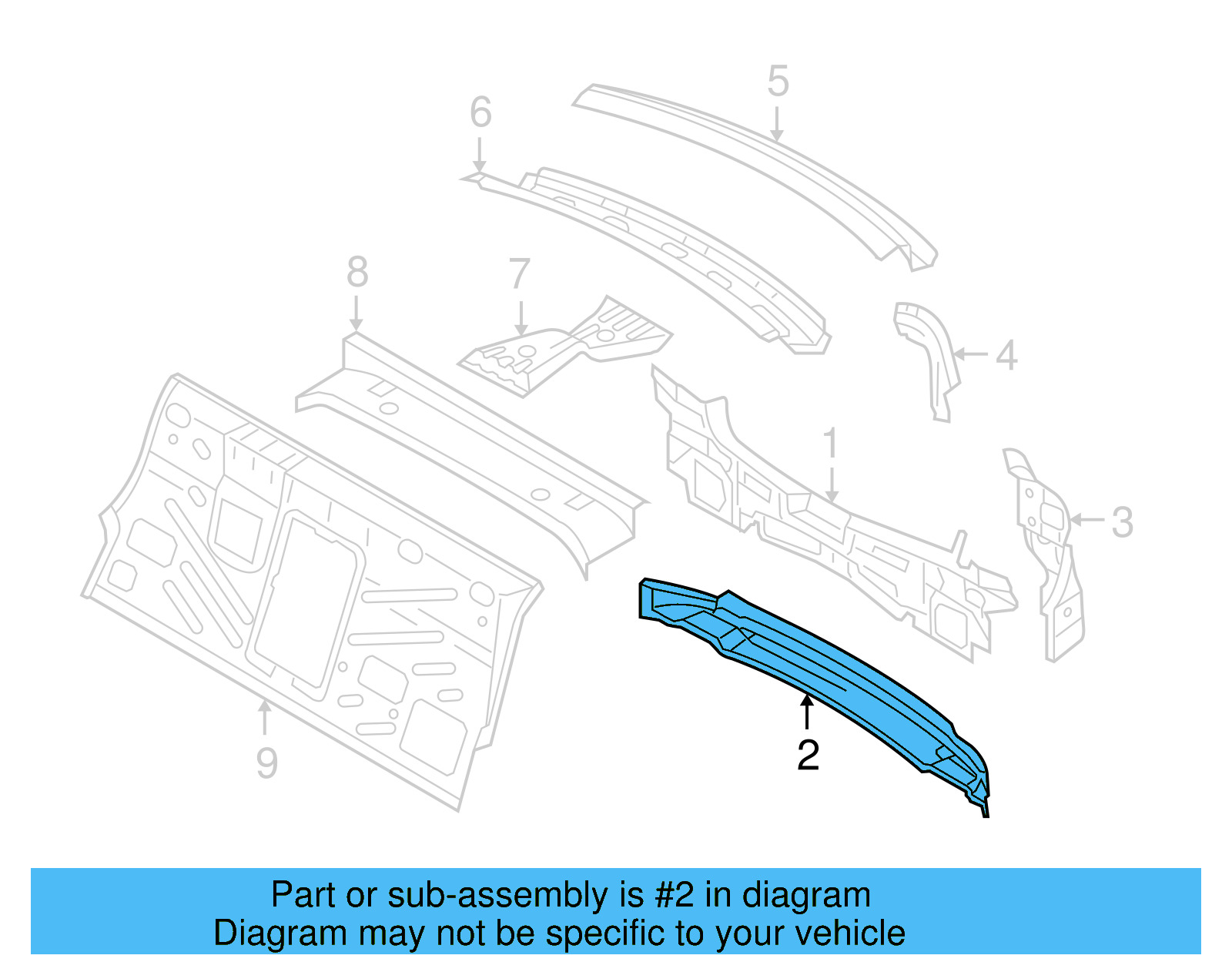 Lower Panel 3D5-813-307-A - View 2