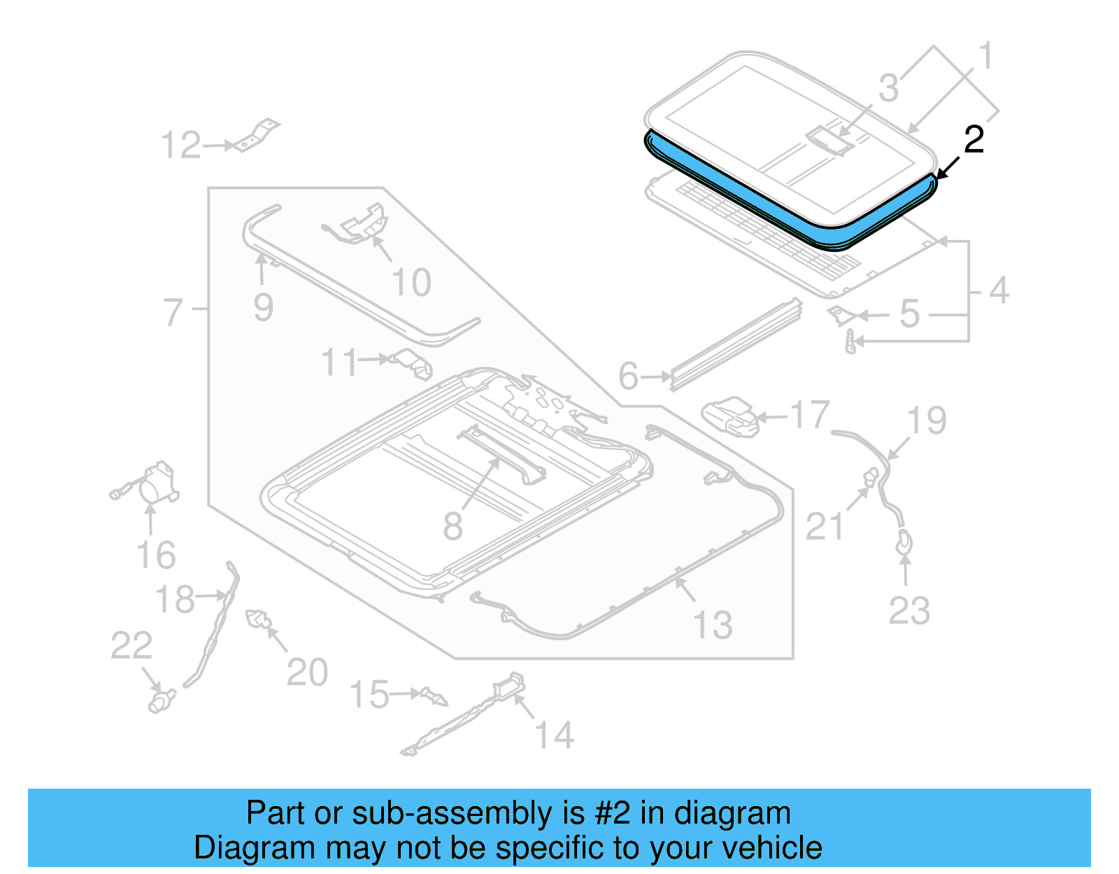 Weatherstrip 3D5-877-297-B41 - View 4