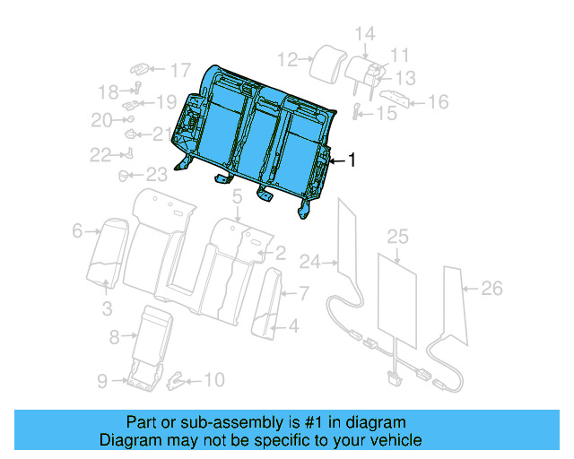 Seat Back Frame 3D5-885-705-AC - View 5