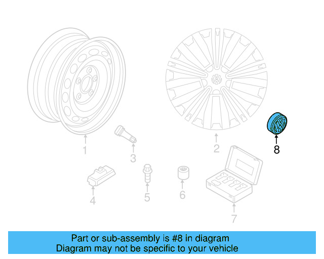 Center Cap 3G0-601-149-C-XQI - View 4