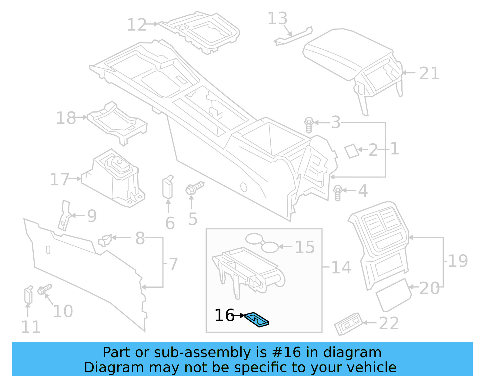 Cup Holder Insert 3G0-863-135-A-82V - View 4