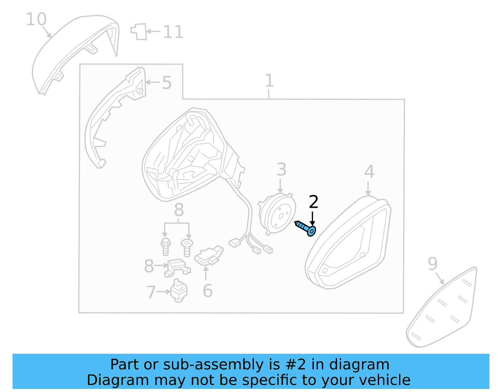 Mirror Housing Mount Kit 3G0-898-011 - View 4