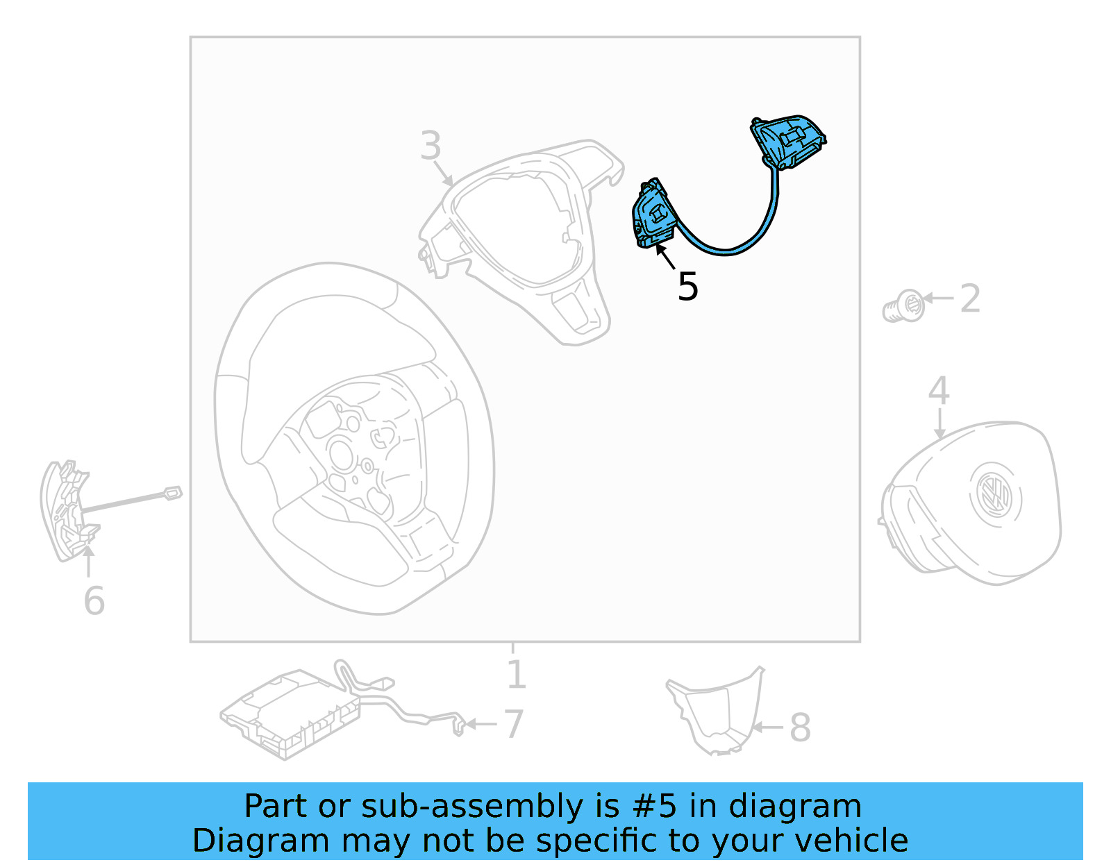 Control Switch 3G0-959-442-AC-VJA - View 5