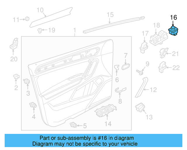 Mirror Switch 3G0-959-565-C-ICX - View 8