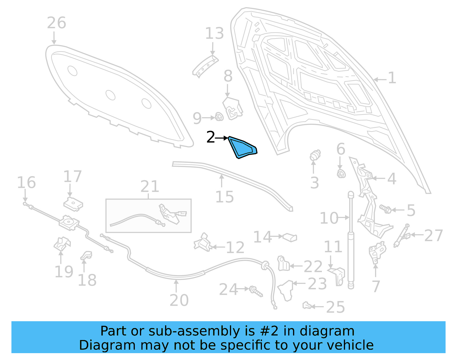 Hood Cover 3G8-823-187-C - View 5