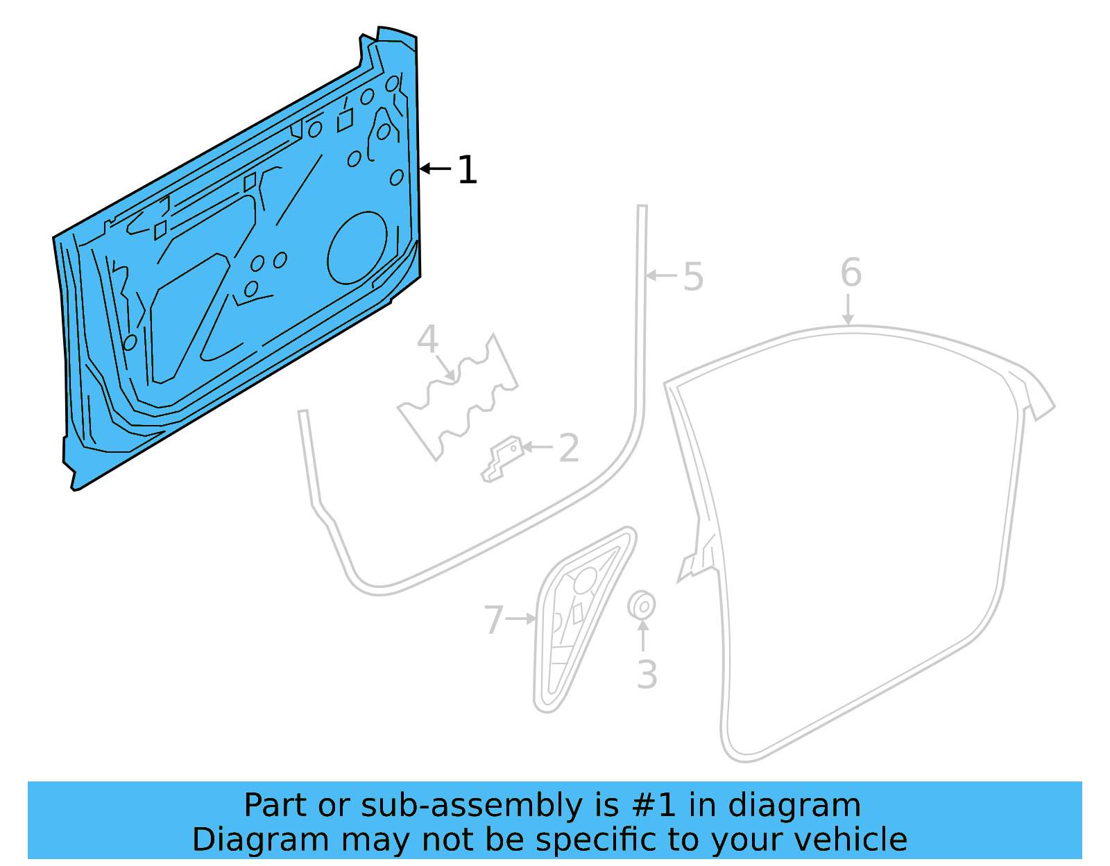 Door Shell 3G8-831-055-AK - View 3