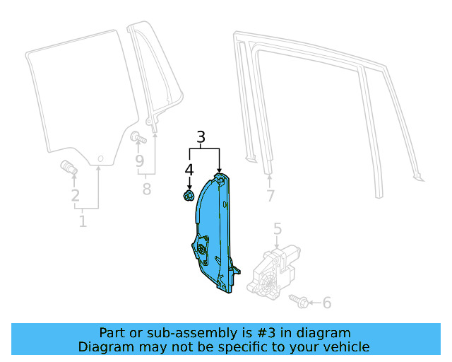 Window Regulator 3G8-839-461-B - View 4