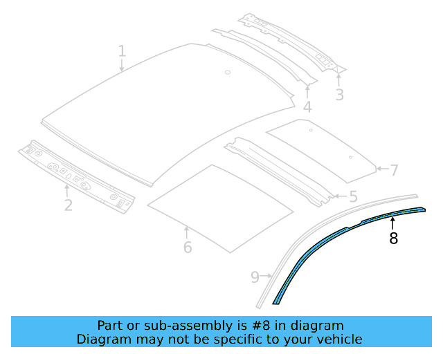 Roof Molding 3G8-854-543-D - View 4