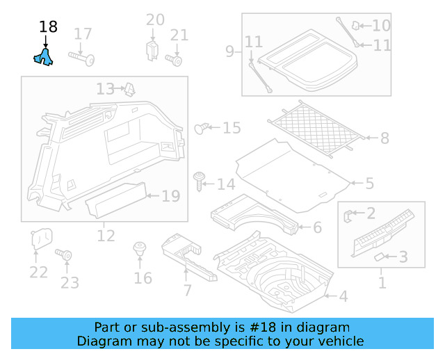 Side Trim Panel Support 3G8-867-700 - View 2
