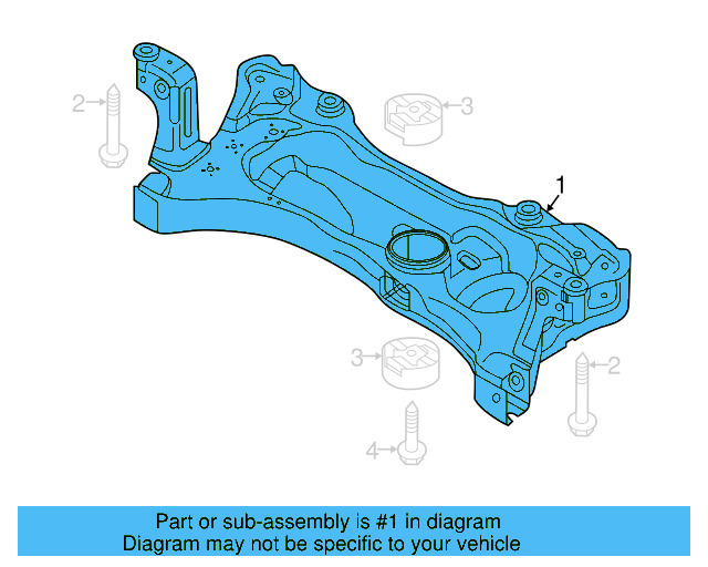 Engine Cradle 3Q0-199-315-F - View 4