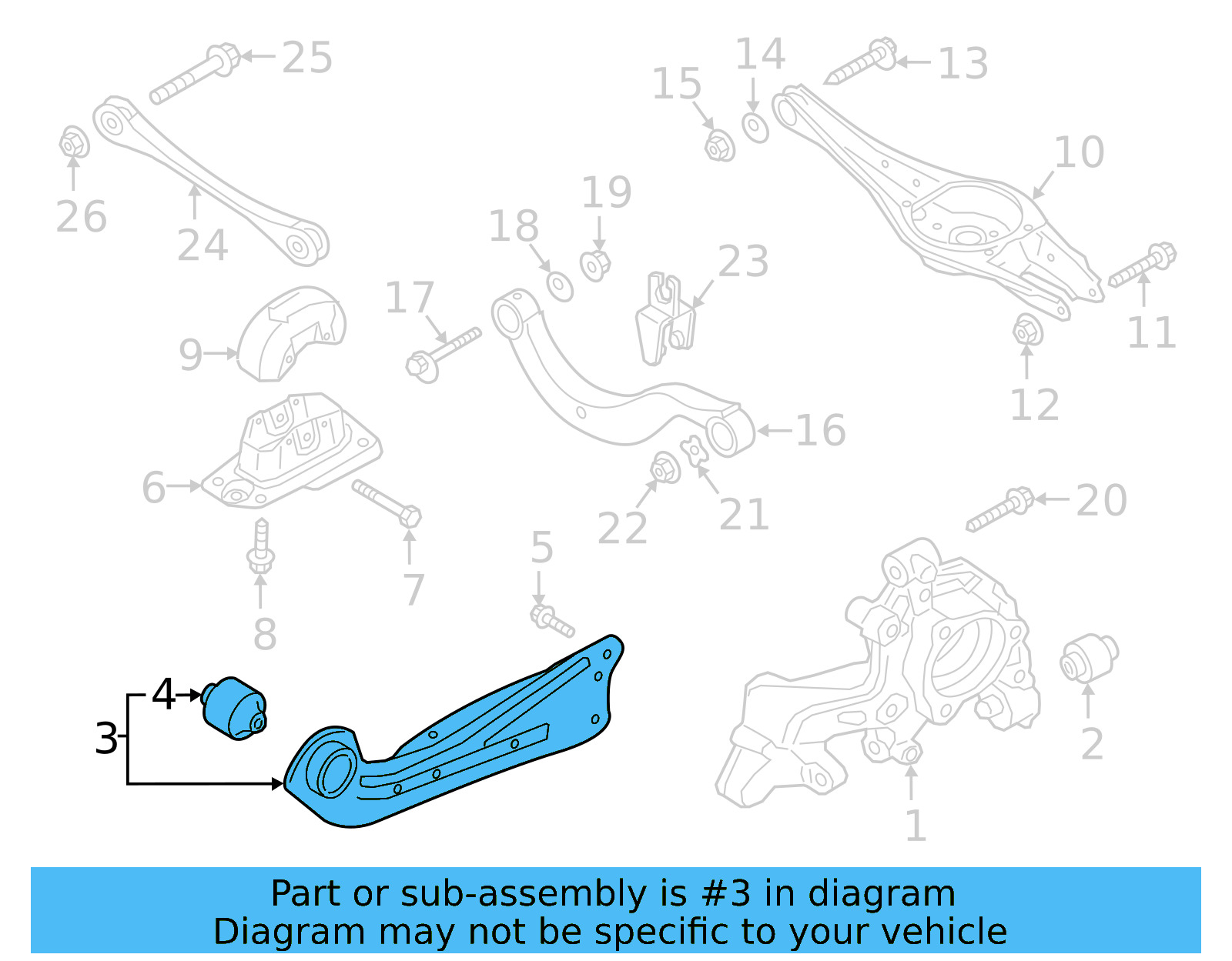 Trailing Arm 3Q0-505-223-A - View 6