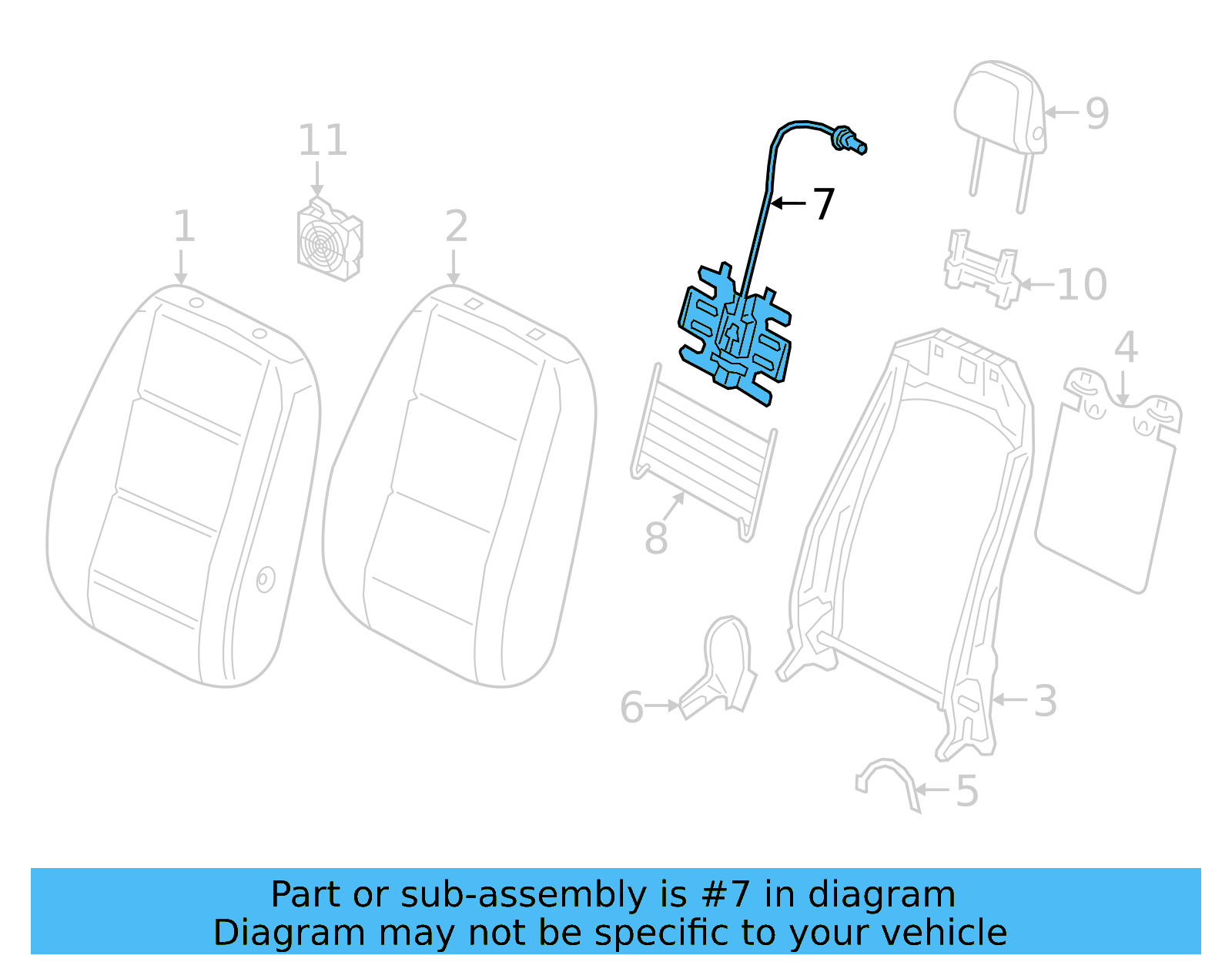 Lumbar Support 3Q0-881-879-B - View 5