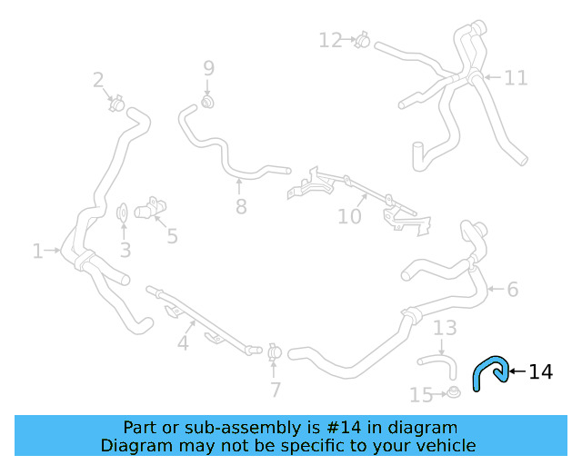 Coolant Hose 3QF-121-157-E - View 6