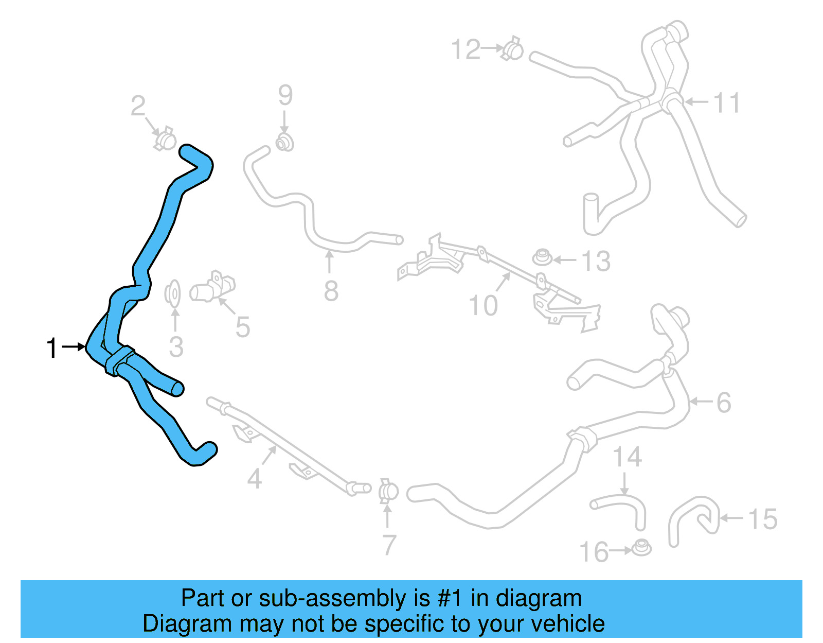 Lower Hose 3QF-122-109-A - View 9