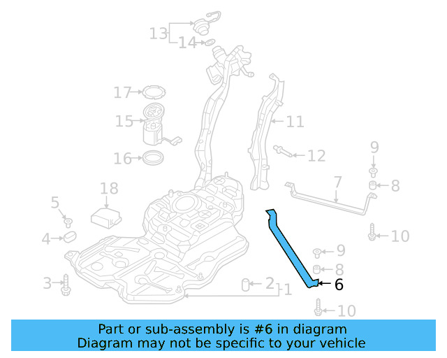 Tank Strap 3QF-201-654 - View 6