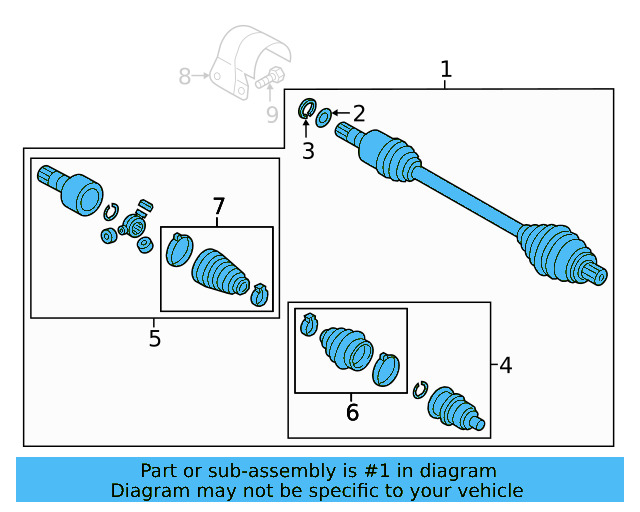 Axle Assembly 3QF-407-271-J - View 3