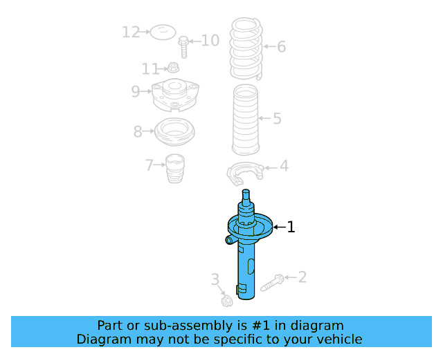 Strut 3QF-413-031-AA - View 2