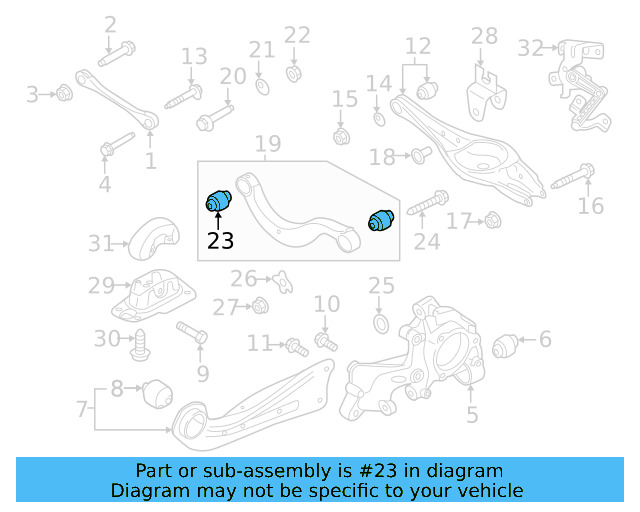 Trailing Arm Bushing 3QF-505-541 - View 4