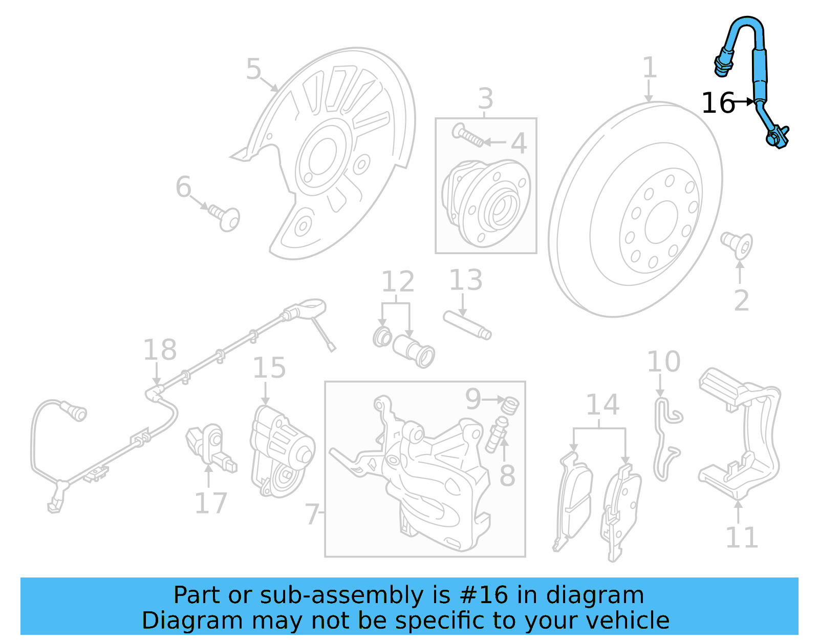 Brake Hose 3QF-611-775-A - View 5