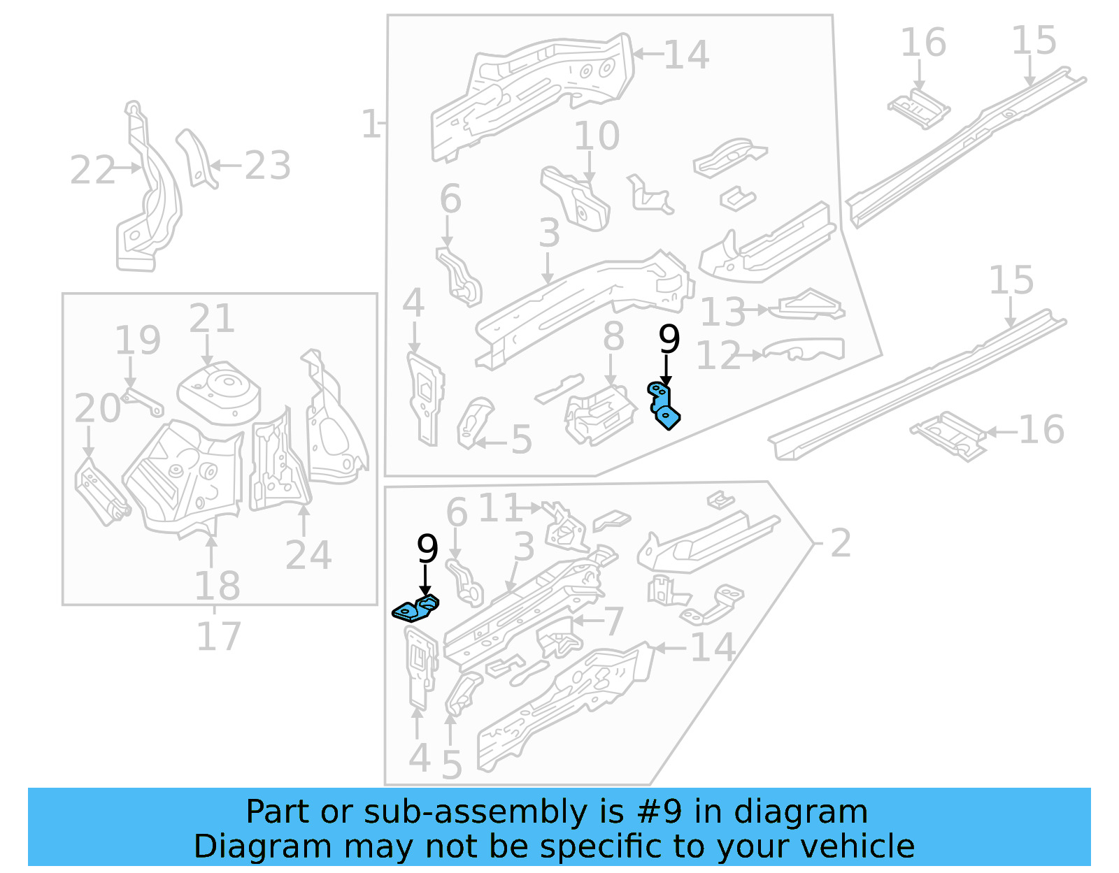 Headlamp Bracket 3QF-804-593 - View 17
