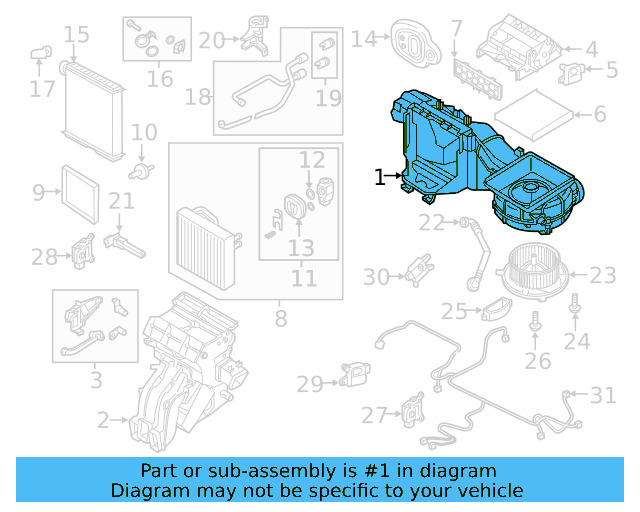 AC & Heater Case 3QF-820-007 - View 2