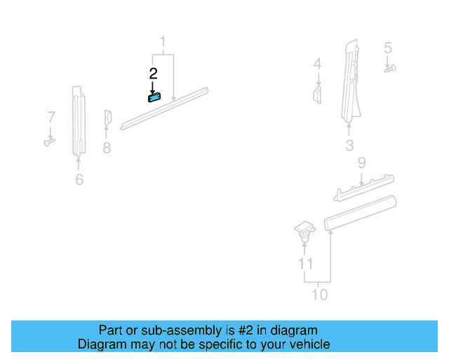 Side Molding (Unpainted) 3b0898573gru - View 6