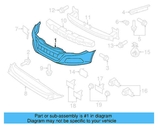 Bumper Cover (Unpainted) 3c8807217aggru - View 2