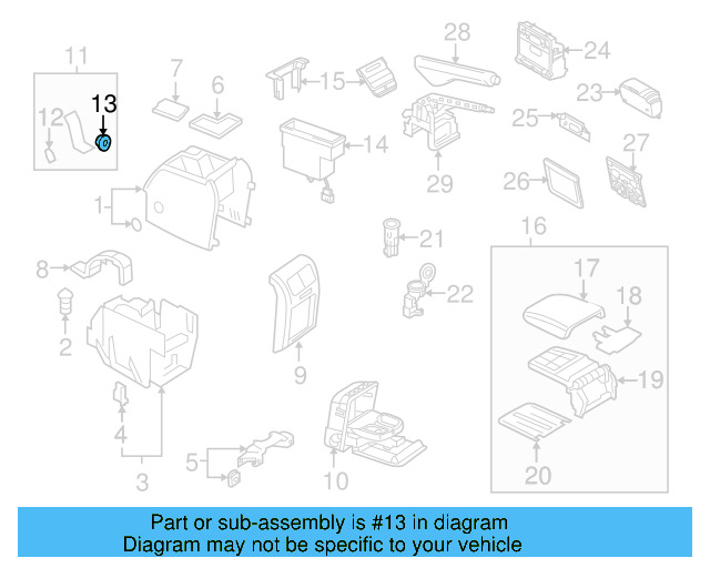 Console Armrest Cover 1K0-864-207-F-77H - View 11