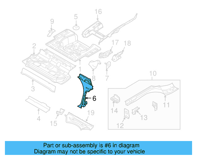 Floor Pan Reinforcement 1K9-802-952-A