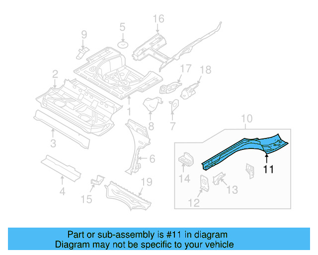 Frame Side Member 1K0-803-505 - View 6