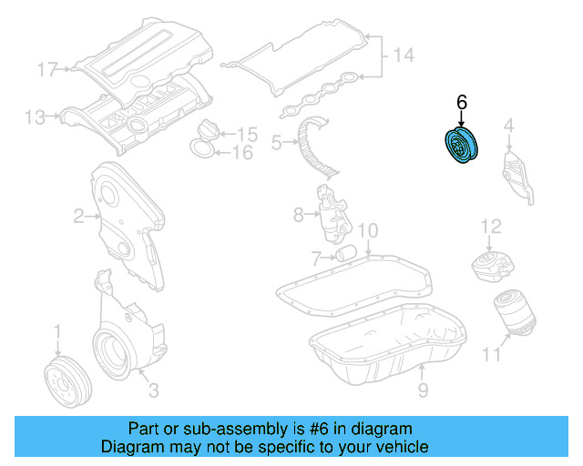Engine Timing Belt Tensioner Pulley 06B-109-243-F - View 6