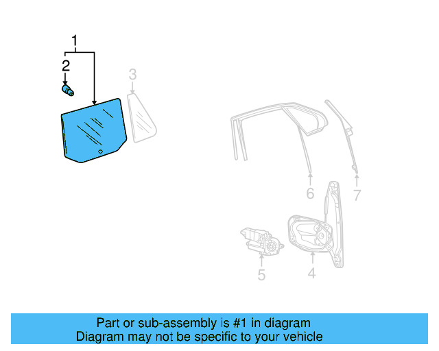 Door Glass 1K9-845-026 - View 4