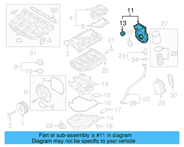 Front Cover 06K-109-210-AF - View 3
