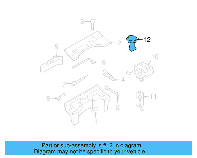 Spare Tire Retainer 3C0-803-899 - View 5