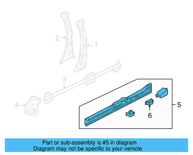 Inner Rocker 7L0-801-252-F - View 3