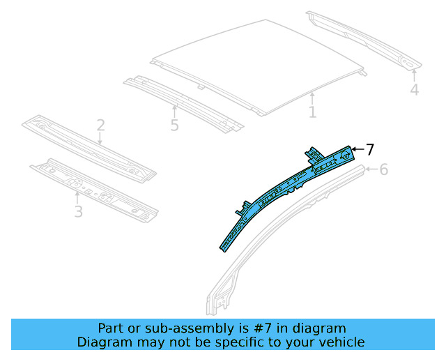 Roof Rail 5G4-809-438-A - View 10