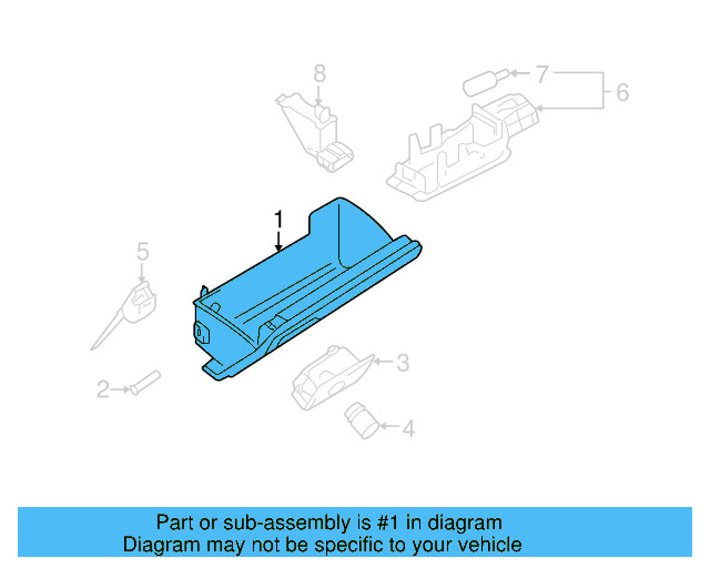Glove Box 1K1-857-101-L-3U6 - View 2